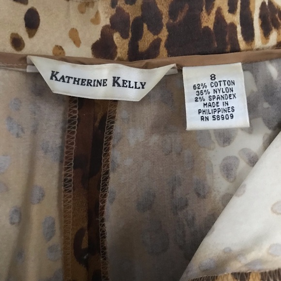 Katherine Kelly Animal Print Capri Pants - Picture 5 of 5